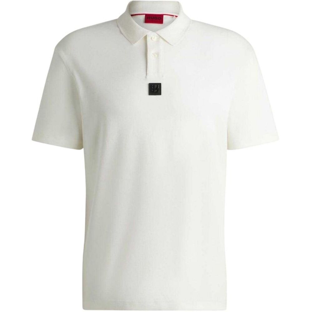 Hugo Mens Deabono Logo Polo Shirt / Natural